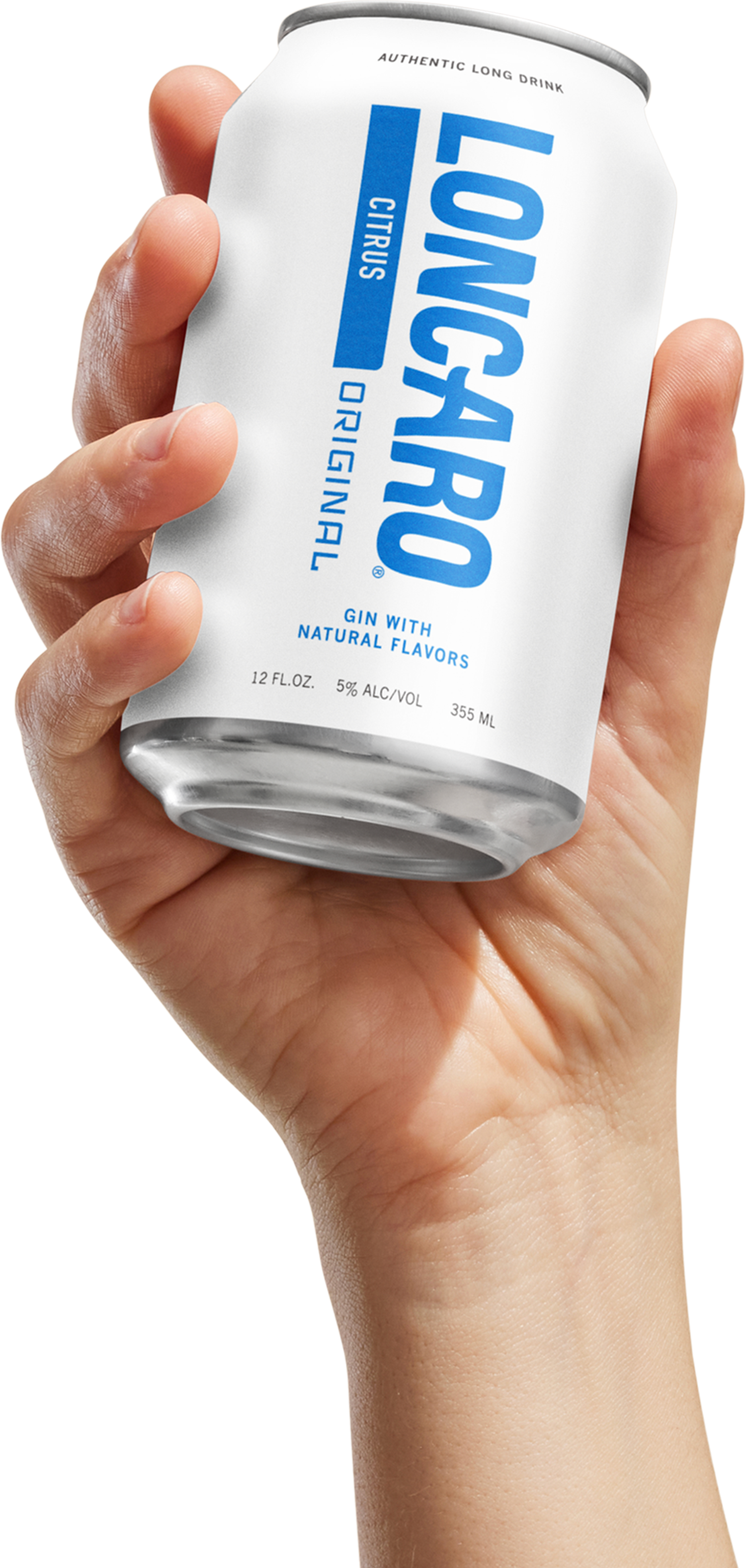 Hand holding the Can