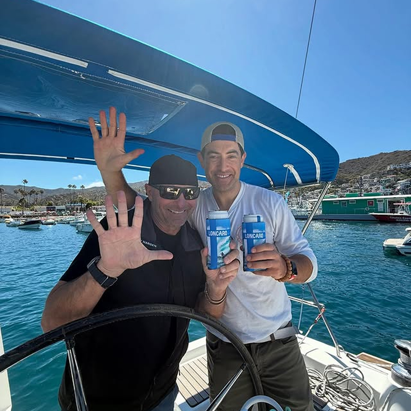 Happy faces in the ship