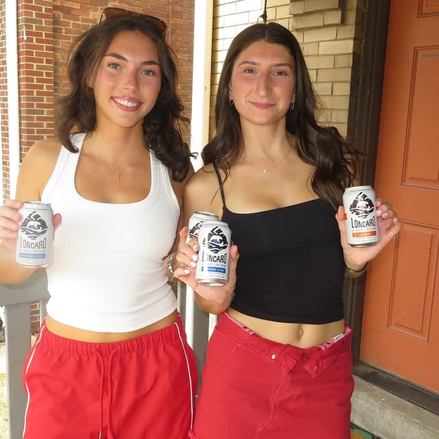 Two girls with happy faces